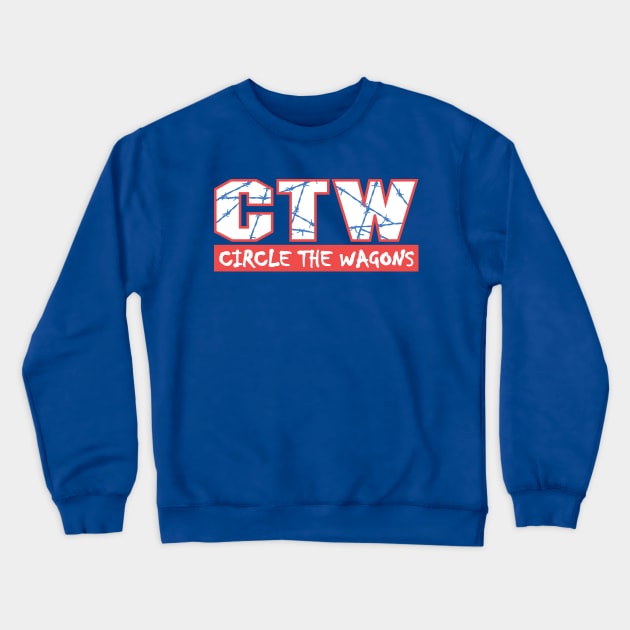 ECW Circle the Wagons Buffalo Bills Crewneck Sweatshirt by Carl Cordes